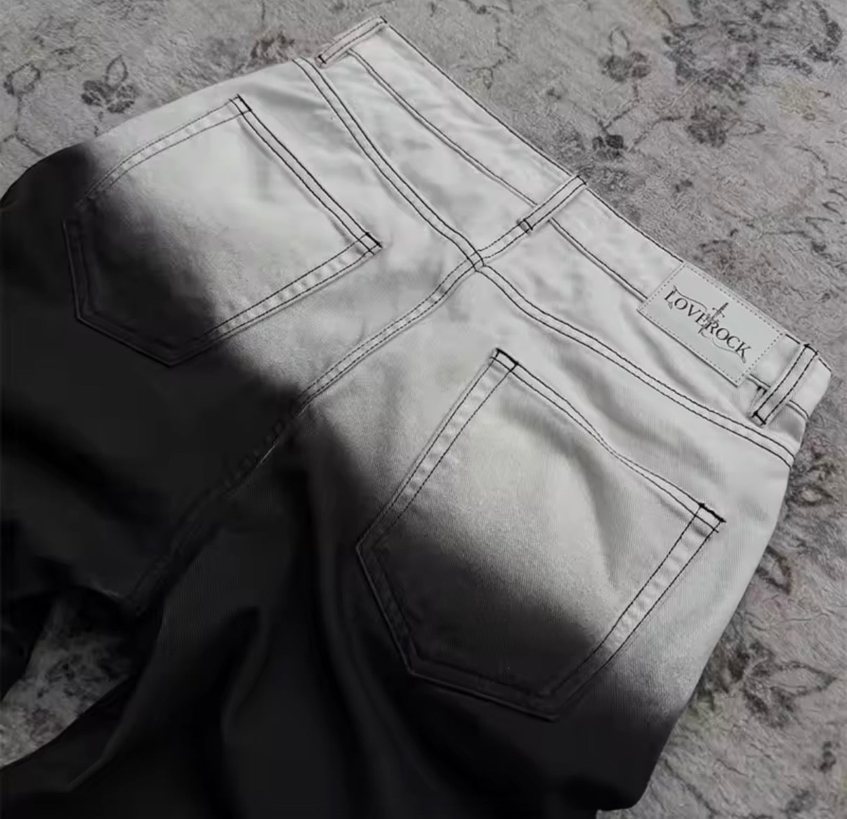 LOVEROCK WHITE FADE DENIM <3
