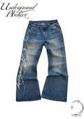 RASPBERRY CURSIVE DENIM