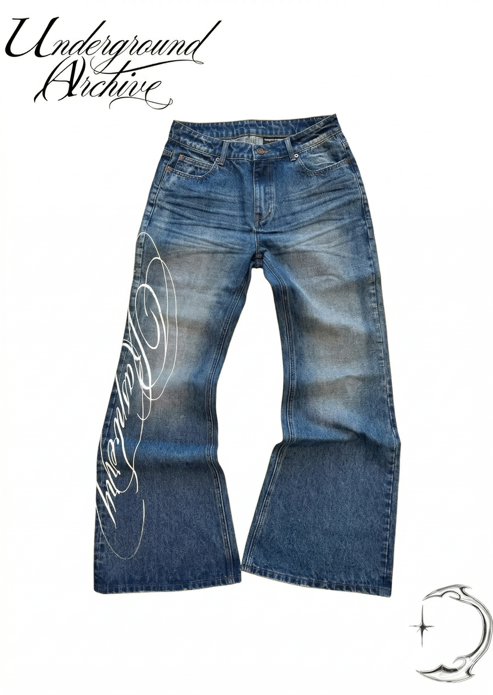RASPBERRY CURSIVE DENIM