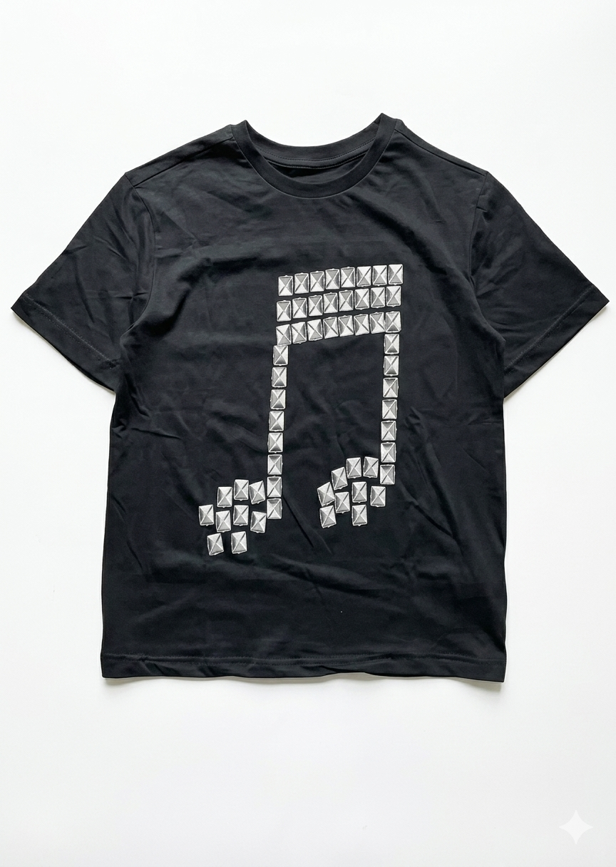 STUDDED MUSIC TEE