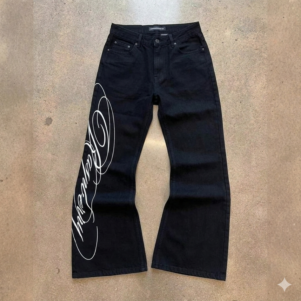 RASPBERRY CURSIVE DENIM (BLACK SPECIAL EDITION)