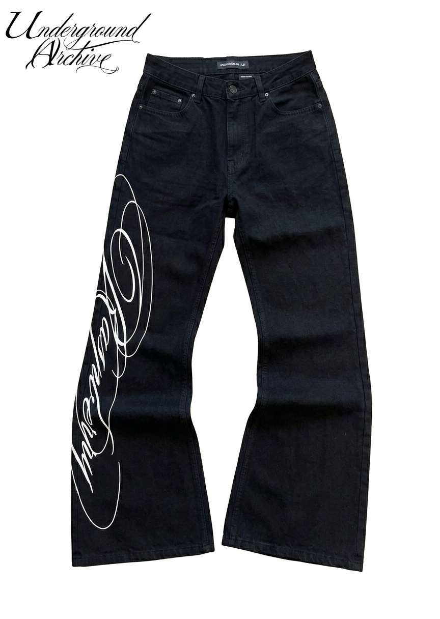 RASPBERRY CURSIVE DENIM (BLACK SPECIAL EDITION)