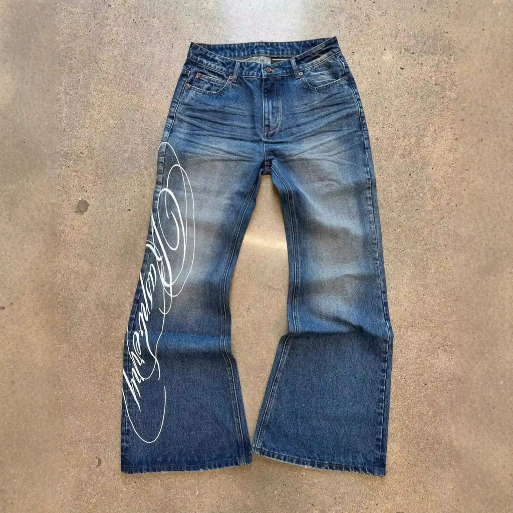 RASPBERRY CURSIVE DENIM