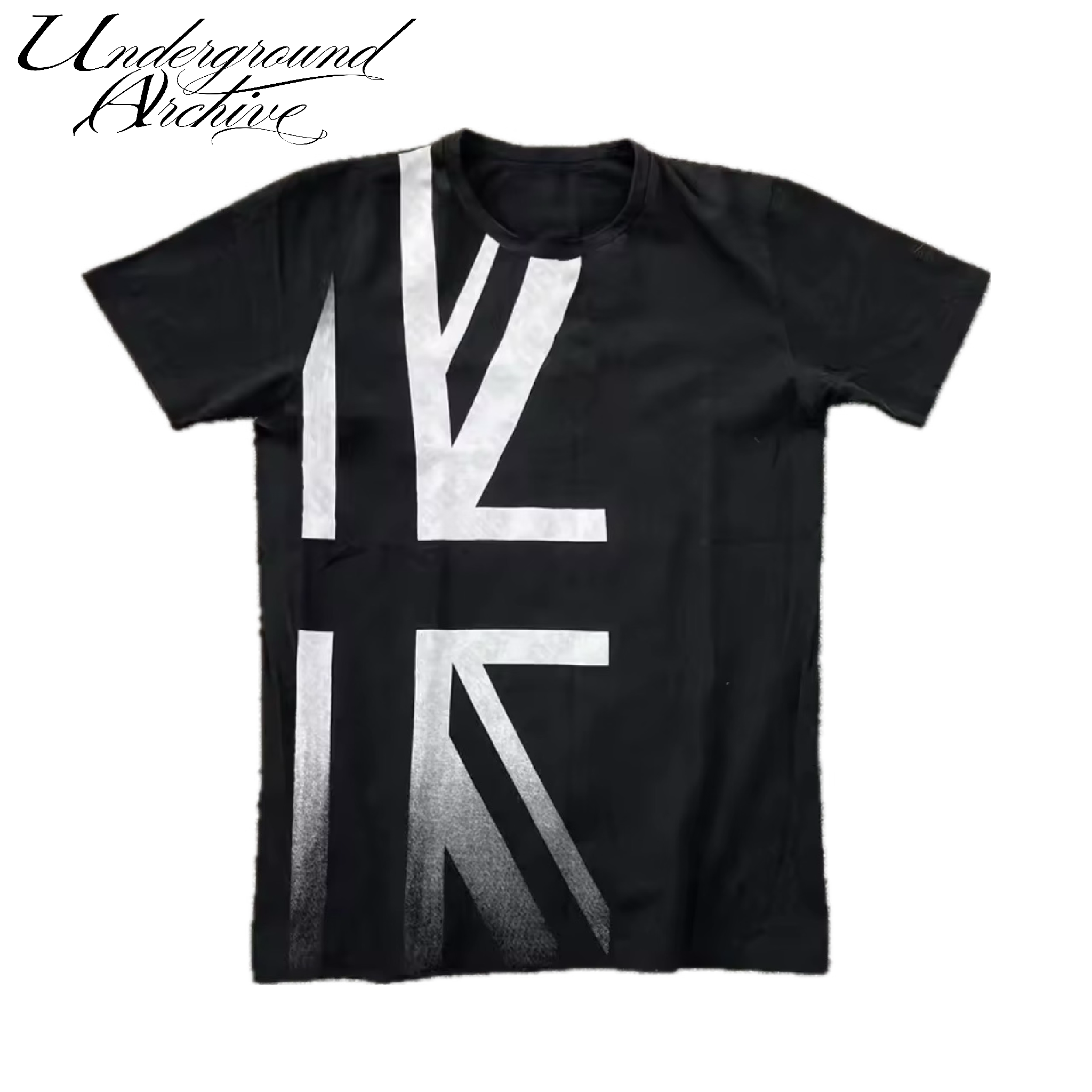 UNION JACK, BLACK ON BLACK TEE <3